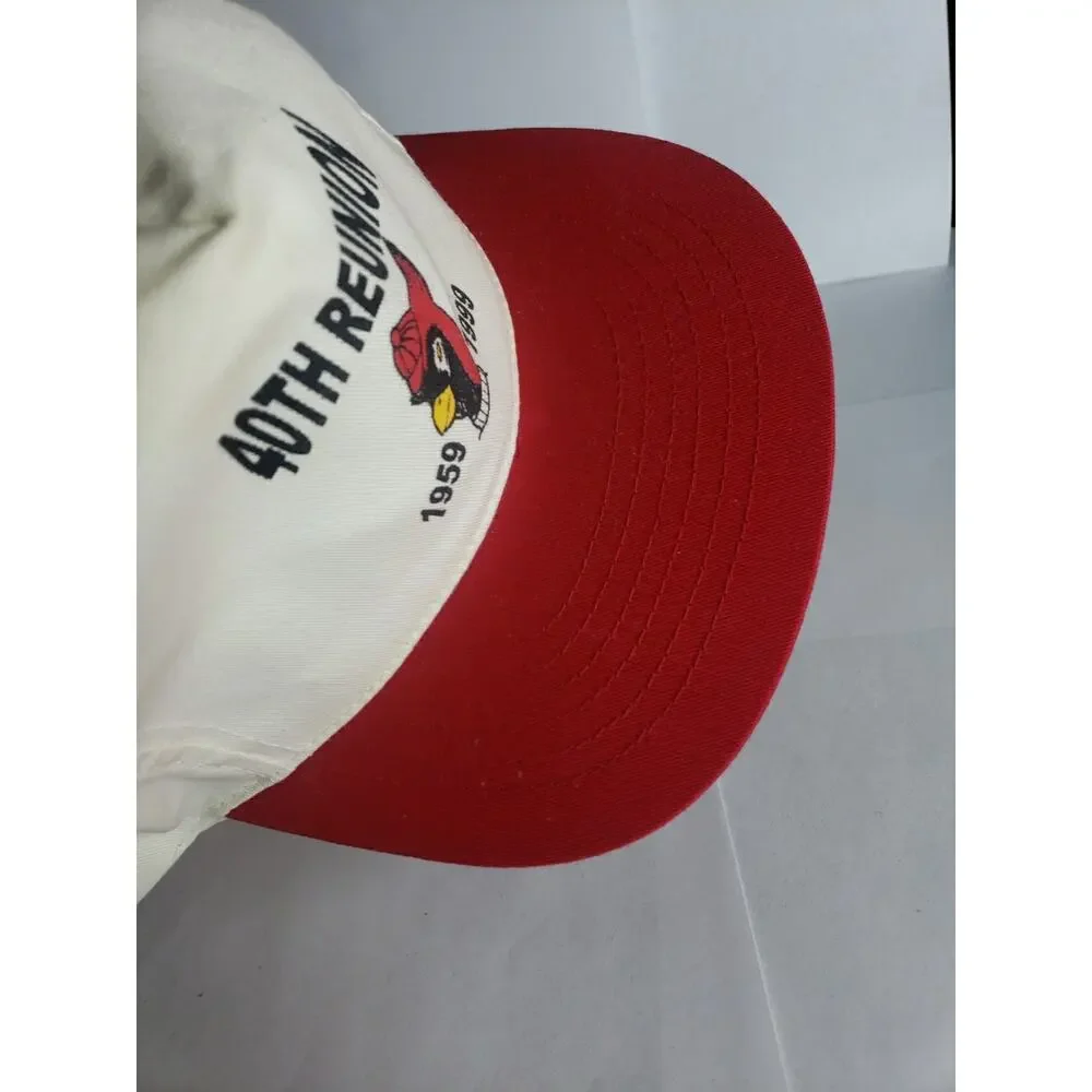 Vintage 90s Louisville Cardinals Hat Cap Strapback NCAA 1999 40th Reunion